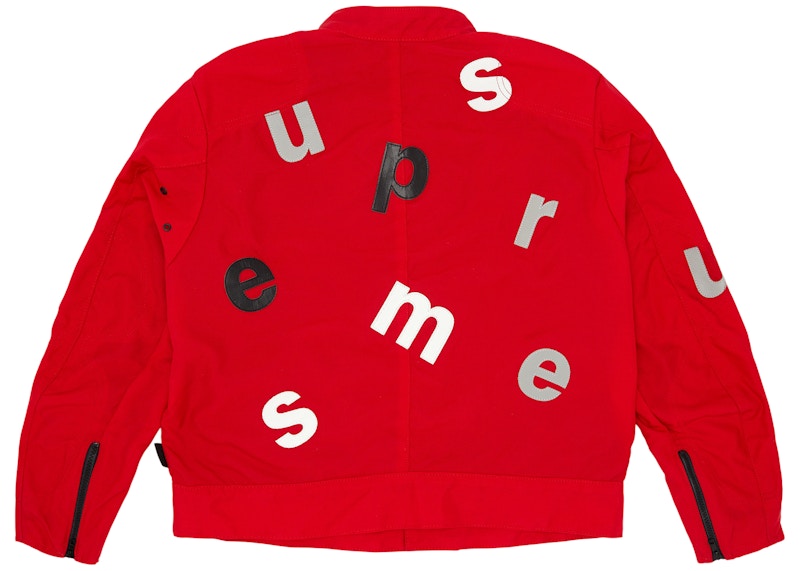 Supreme Vanson Leathers Letters Cordura Jacket Red