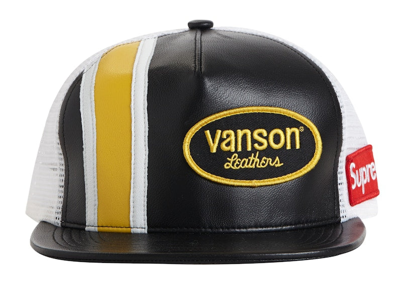 Supreme Vanson Leathers Mesh Back 5-Panel Black