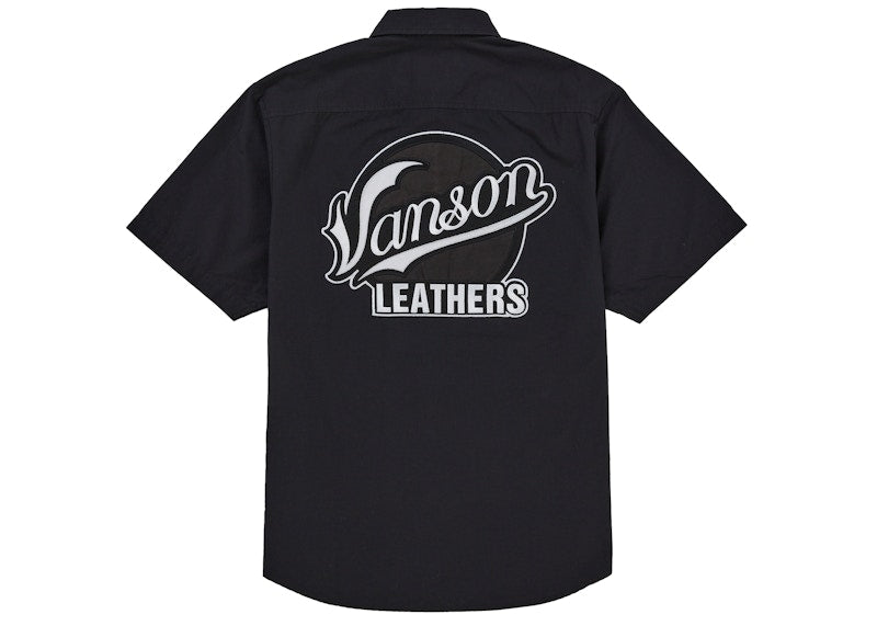 Supreme Vanson Leathers S/S Work Shirt Black