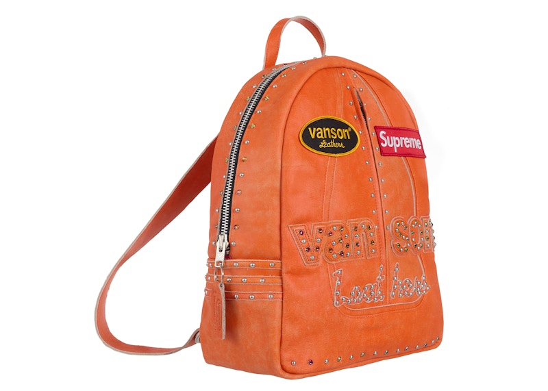 Supreme Vanson Leathers/b.b. Simon Backpack Orange