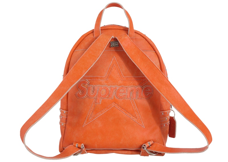Supreme Vanson Leathers/b.b. Simon Backpack Orange