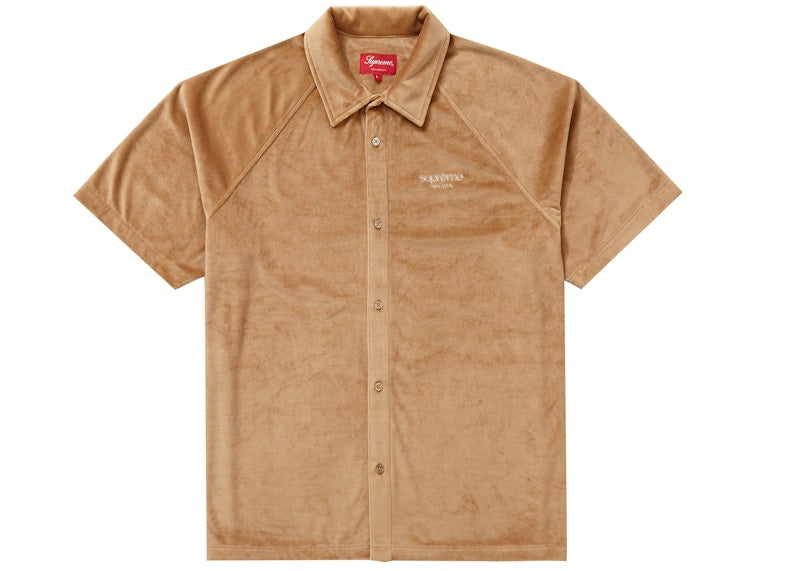 Supreme Velour S/S Shirt Gold