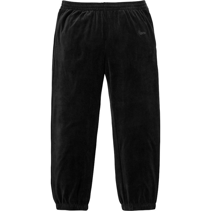 Supreme Velour Warm Up Pant Black