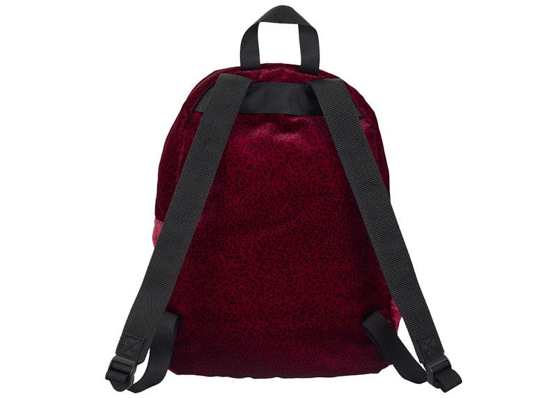 Supreme Velvet Backpack Red Leopard