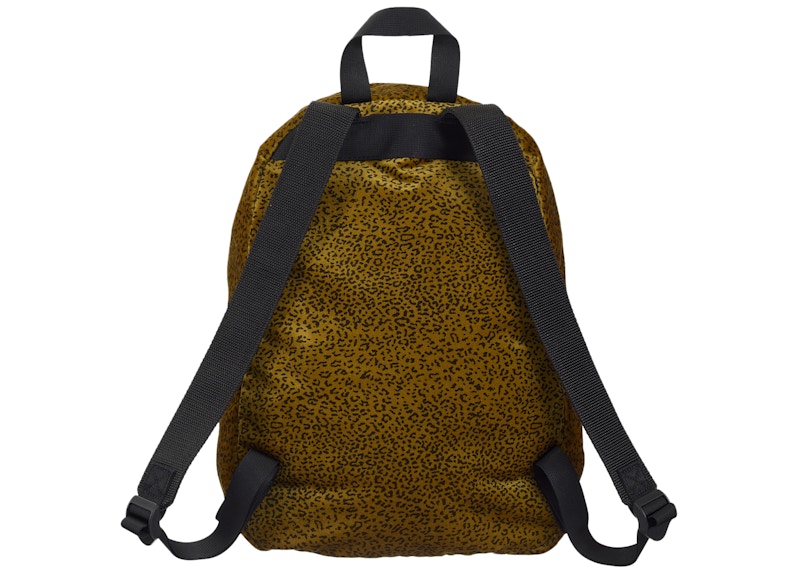Supreme Velvet Backpack Tan Leopard