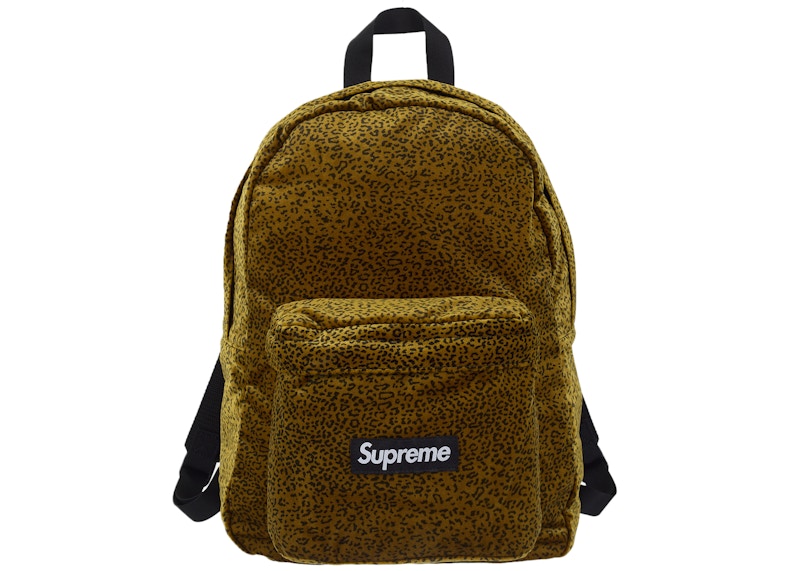 Supreme Velvet Backpack Tan Leopard