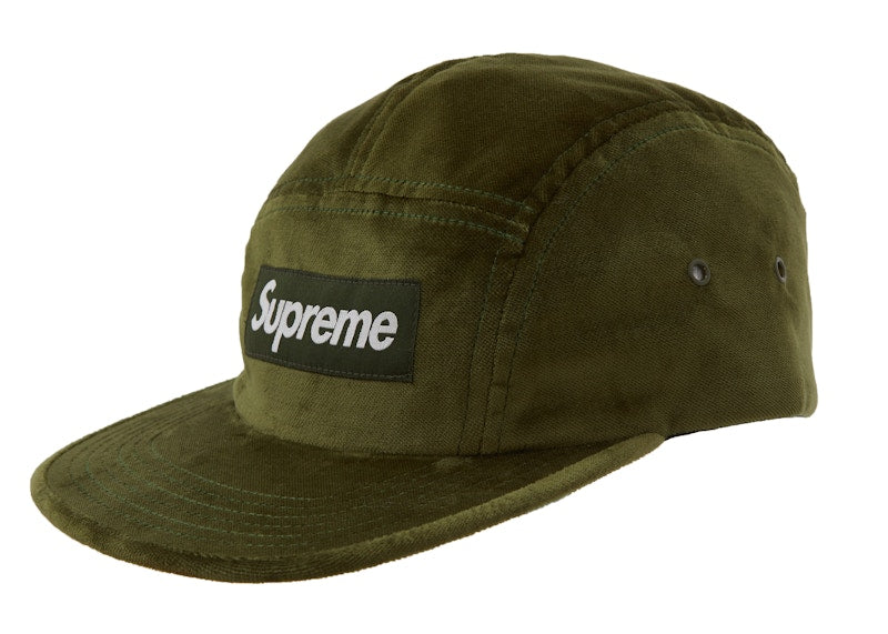 Supreme Velvet Camp Cap Olive
