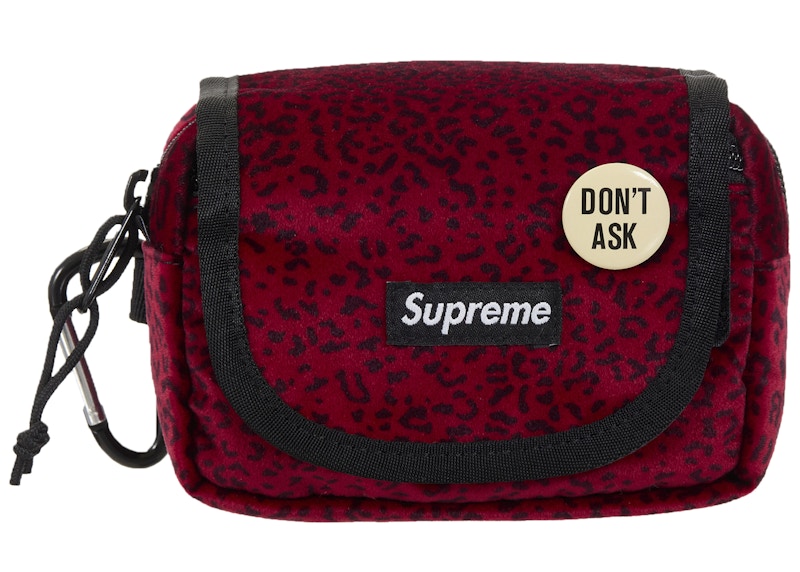 Supreme Velvet Mini Pouch Red Leopard
