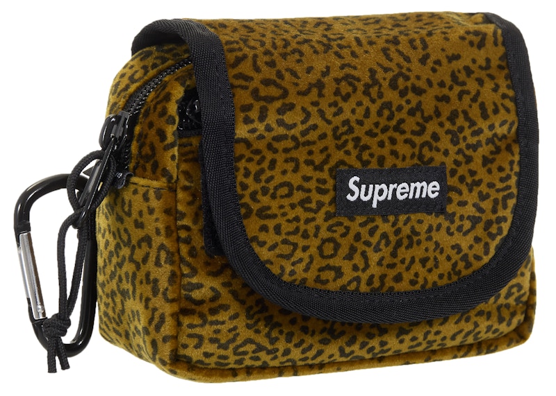Supreme Velvet Mini Pouch Tan Leopard