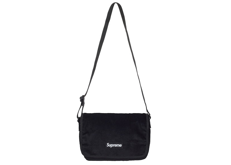 Supreme Velvet Small Messenger Bag Black