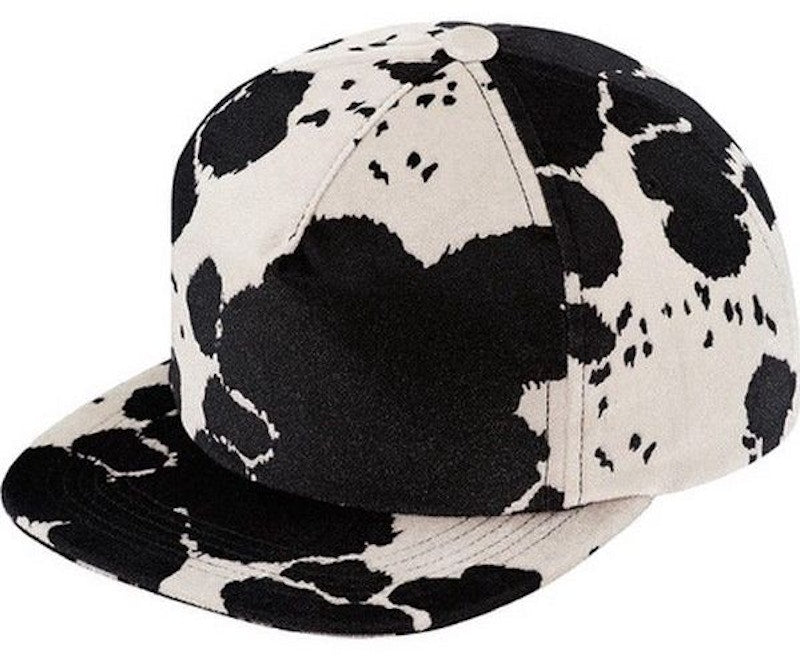 Supreme Velveteen 5 Panel Hat Cow Print