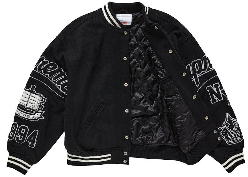 Supreme Veritas Varsity Jacket Black