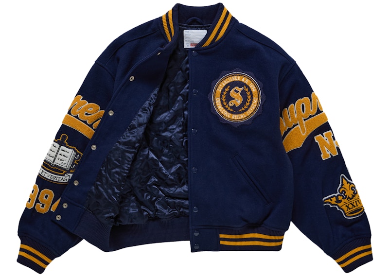 Supreme Veritas Varsity Jacket Navy