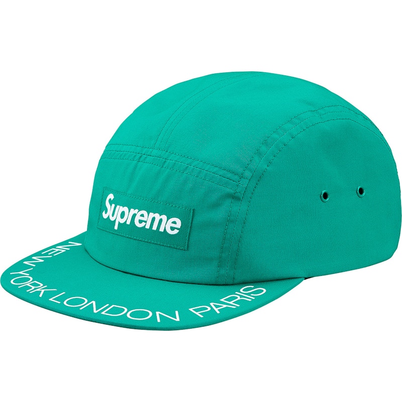 Supreme Visor Print Camp Cap Aqua