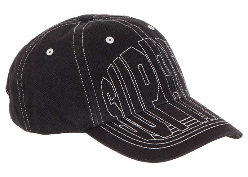Supreme Visor Stitch 6-Panel Black