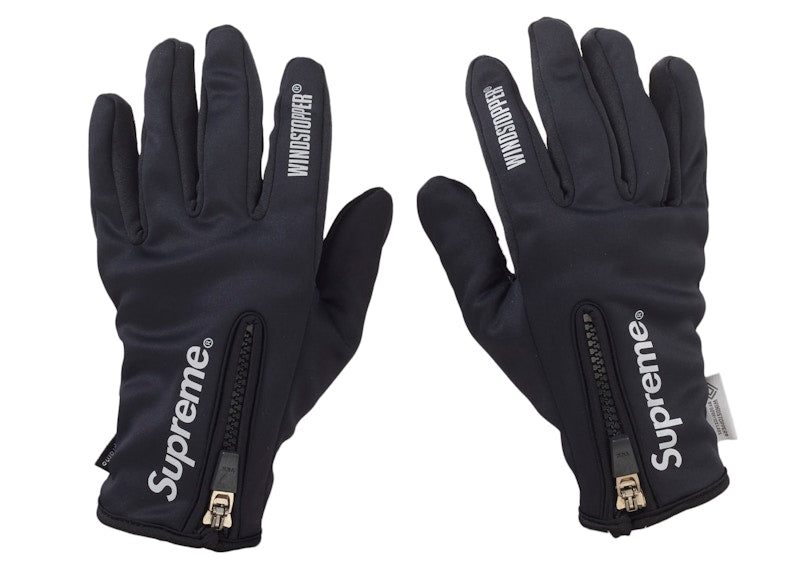 Supreme WINDSTOPPER Zip Gloves Black