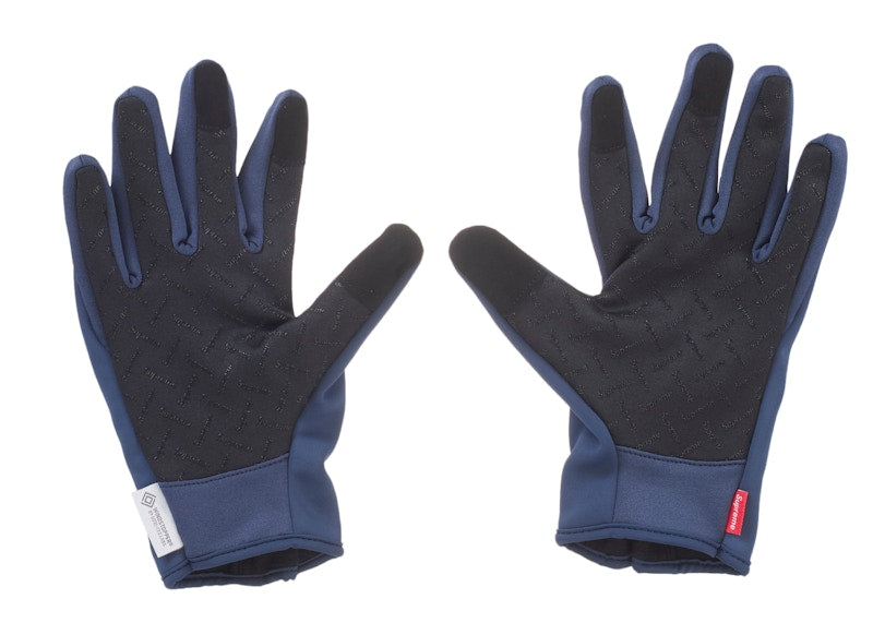 Supreme WINDSTOPPER Zip Gloves Navy