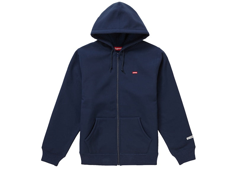 Supreme WINDSTOPPER Zip Up Hooded Sweatshirt (FW19) Navy