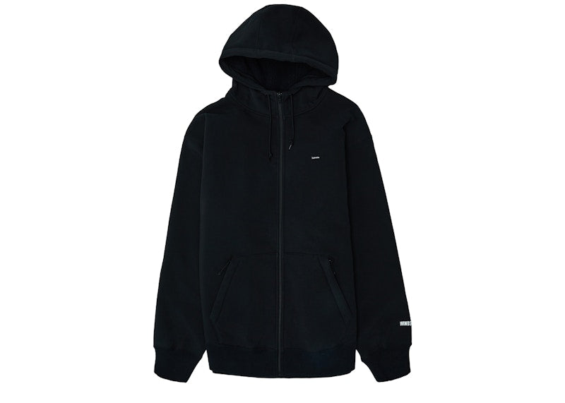 Supreme WINDSTOPPER Zip Up Hooded Sweatshirt FW20 Black