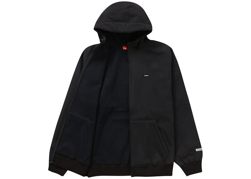 Supreme WINDSTOPPER Zip Up Hooded Sweatshirt (FW22) Black