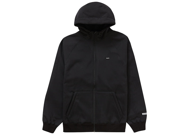 Supreme WINDSTOPPER Zip Up Hooded Sweatshirt (FW22) Black