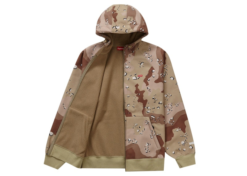 Supreme WINDSTOPPER Zip Up Hooded Sweatshirt (FW22) Chocolate Chip Camo