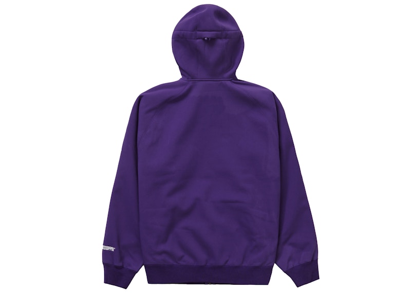 Supreme WINDSTOPPER Zip Up Hooded Sweatshirt (FW22) Dark Purple
