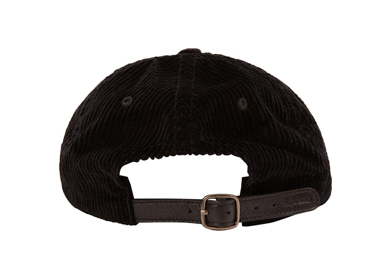 Supreme Waffle Cord Classic Logo 6-Panel Black