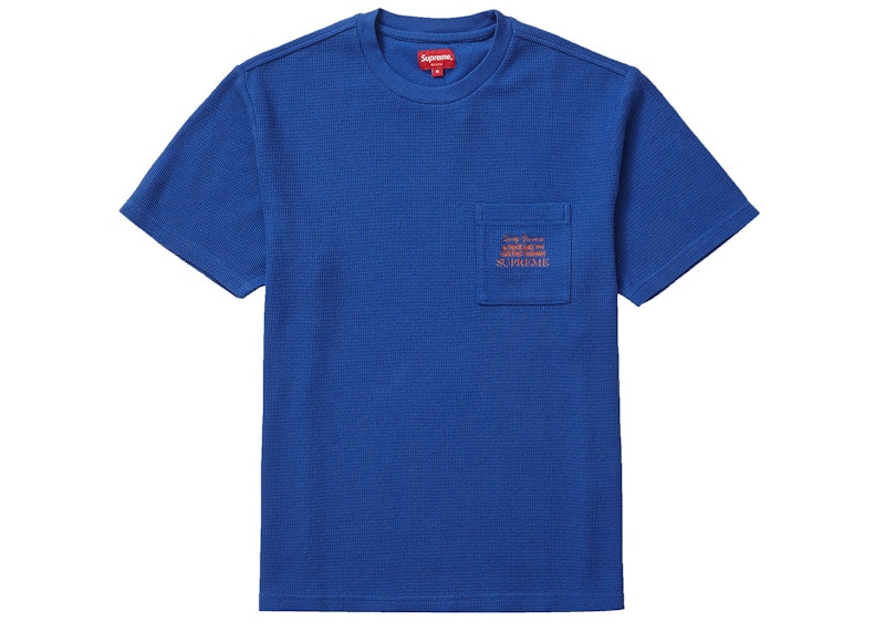 Supreme Waffle Pocket Tee Royal