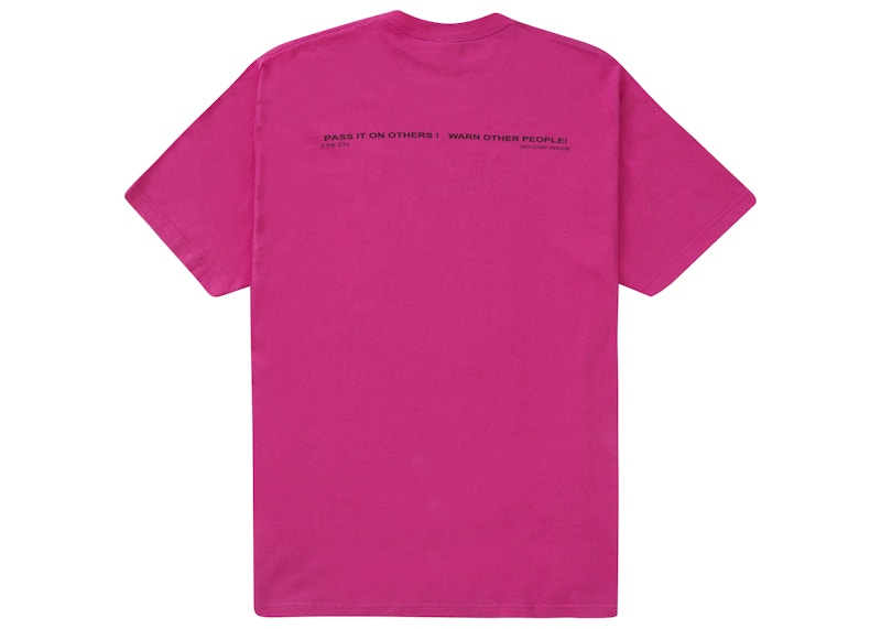 Supreme Warning Tee Magenta
