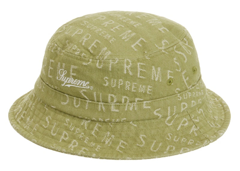 Supreme Warp Jacquard Logos Denim Crusher Sage