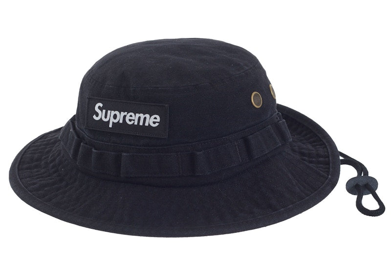 Supreme Washed Canvas Boonie Black