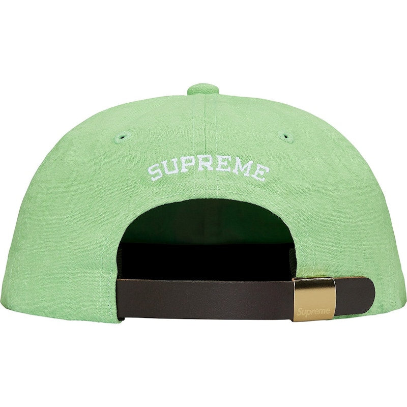 Supreme Washed Chambray S Logo 6-Panel Green