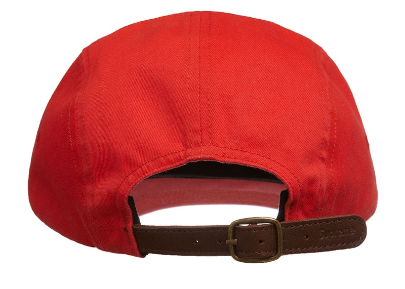 Supreme Washed Chino Twill Camp Cap (FW21) Neon Red