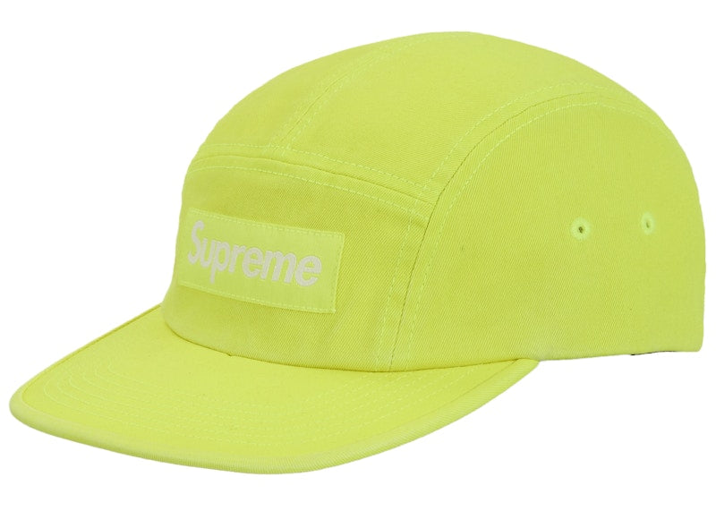 Supreme Washed Chino Twill Camp Cap (FW25) Fluorescent Green