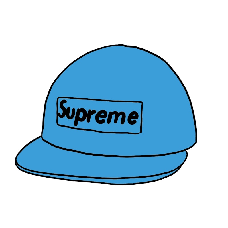 Supreme Washed Chino Twill Camp Cap (SS20) Blue