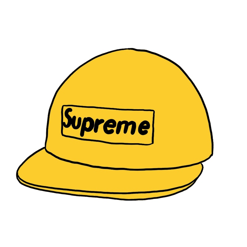 Supreme Washed Chino Twill Camp Cap (SS20) Yellow