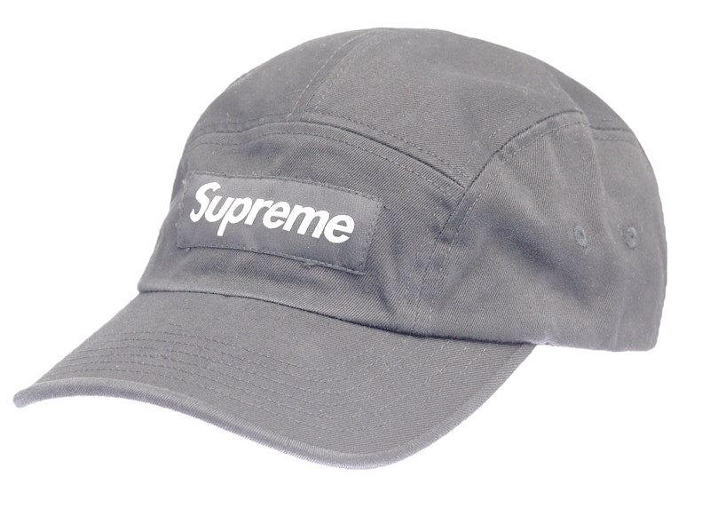 Supreme Washed Chino Twill Camp Cap Cap (SS22) Grey