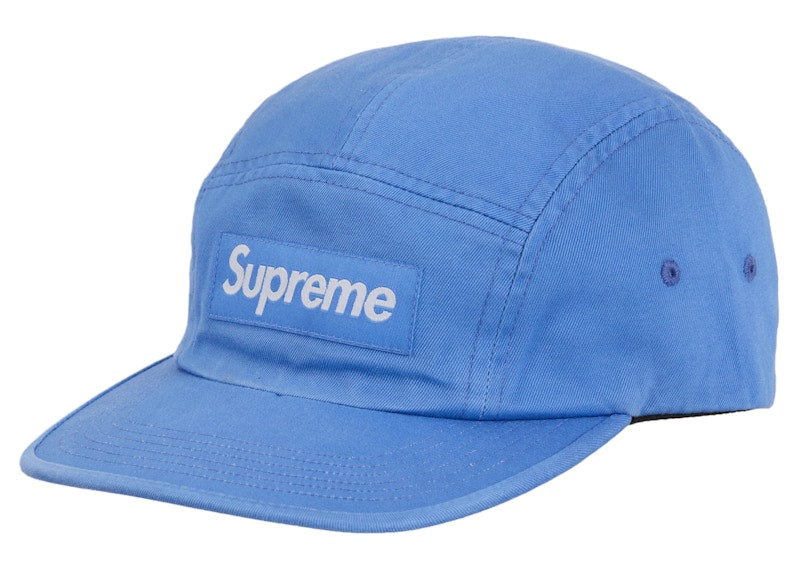 Supreme Washed Chino Twill Camp Cap (SS24) Blue