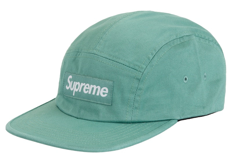 Supreme Washed Chino Twill Camp Cap (SS25) Light Blue