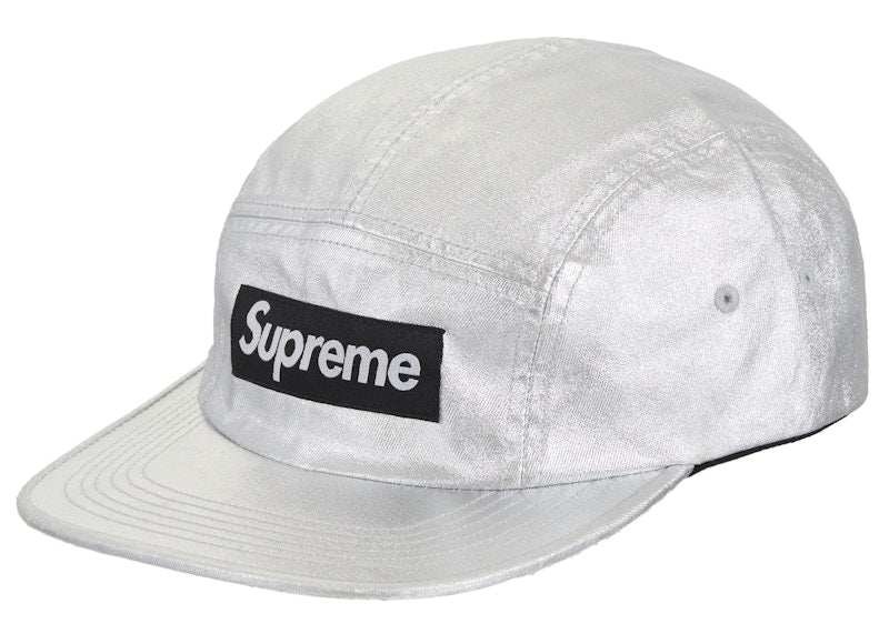 Supreme Washed Chino Twill Camp Cap (SS25) Silver