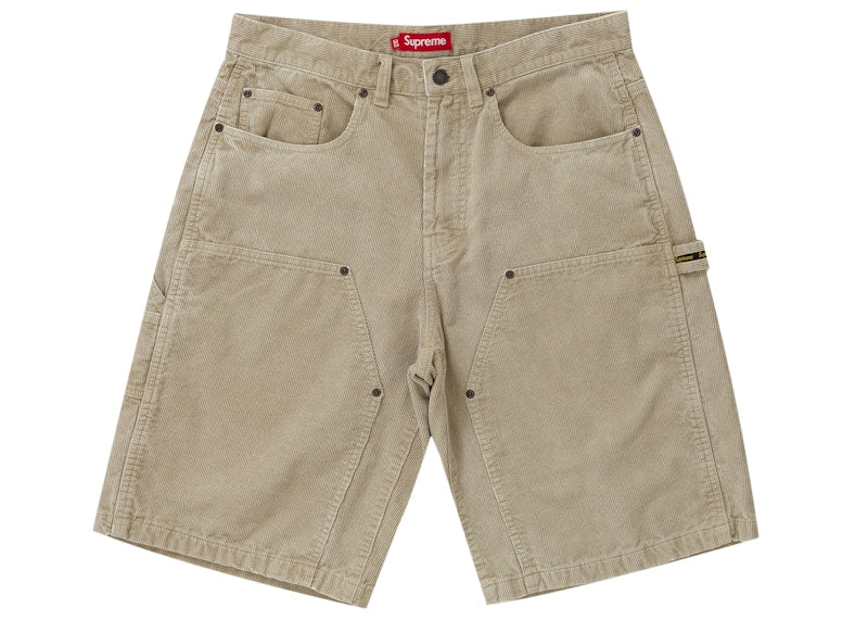 Supreme Washed Corduroy Double Knee Painter Short Tan