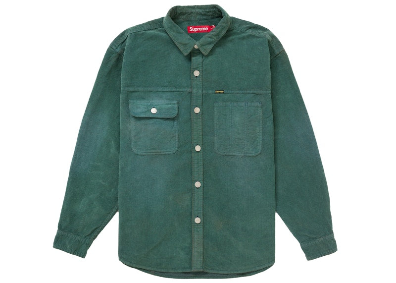 Supreme Washed Corduroy Shirt Sage