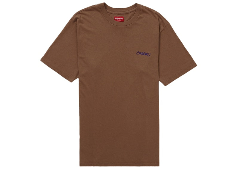 Supreme Washed Handstyle S/S Top Brown