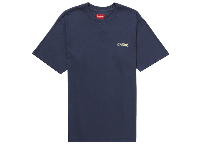 Supreme Washed Handstyle S/S Top Blue