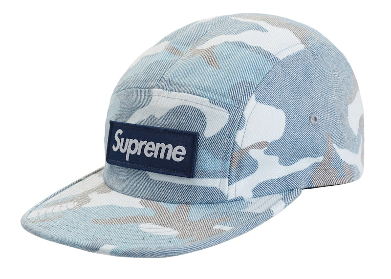 Supreme Washed Out Camo Camp Cap Blue Camo