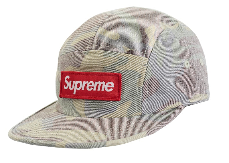 Supreme Washed Out Camo Camp Cap Woodland Camo