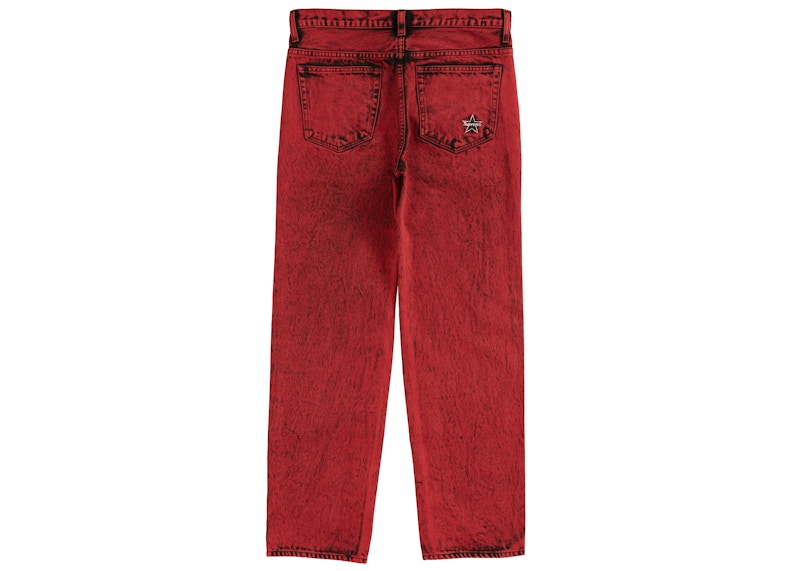 Supreme Washed Regular Jean Red