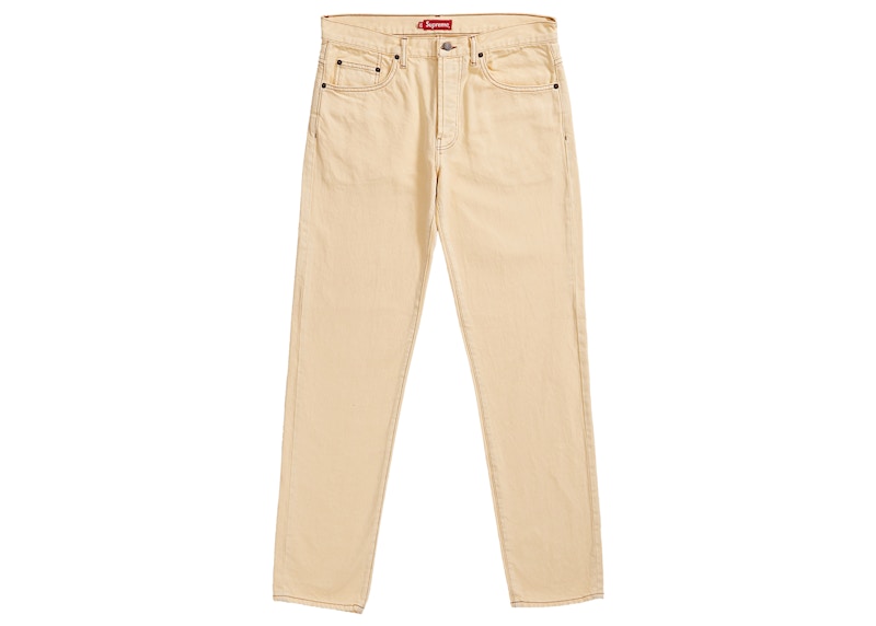 Supreme Washed Regular Jean (SS19) Washed Pale Yellow