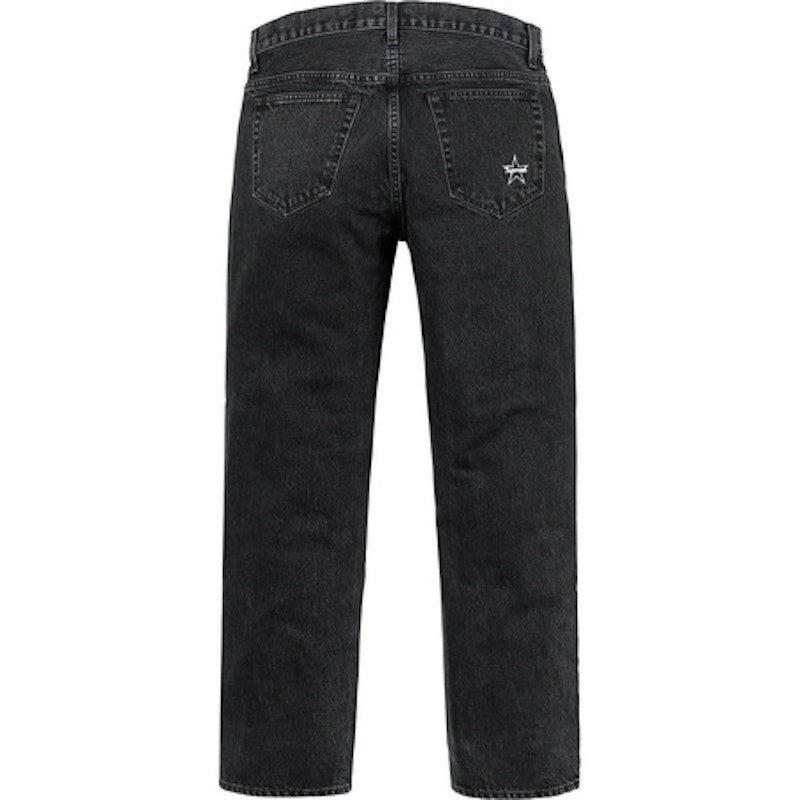 Supreme Washed Regular Jeans Black